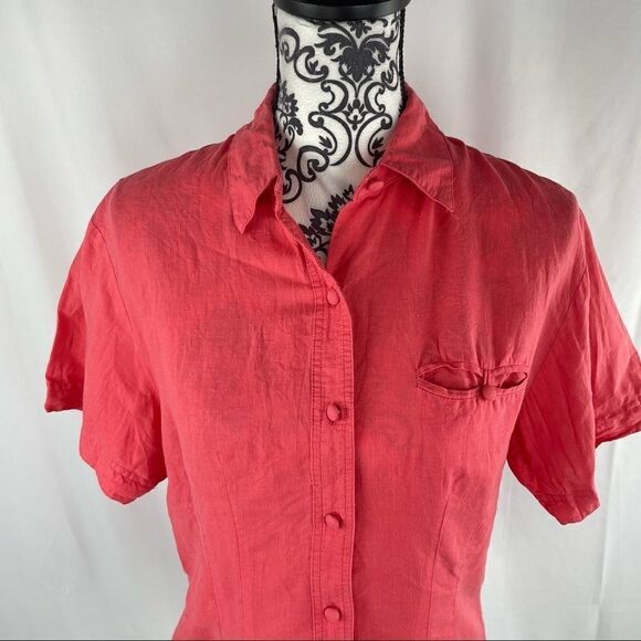 Vintage Christian Dior Chemises Linen Top - Picture 2 of 6